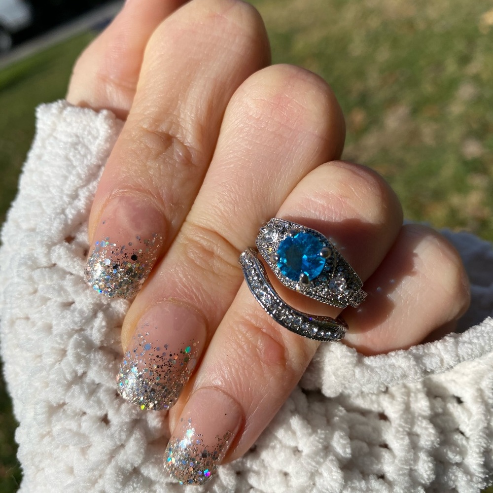 New Beautiful Silver Engagement Set - Picture 5 of 5